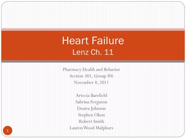 heart failure lenz ch 11