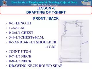 LESSON -6 DRAFTING OF T-SHIRT