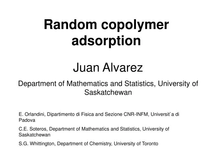 random copolymer adsorption