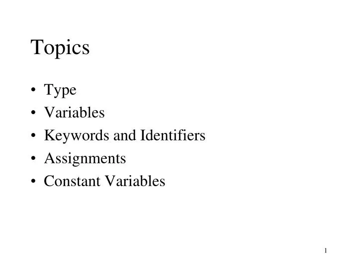 topics