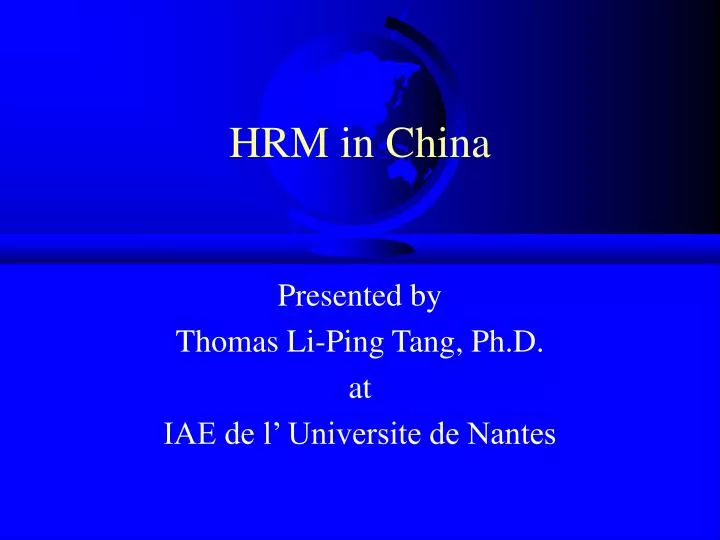 hrm in china
