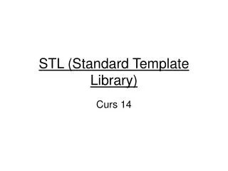 stl standard template library