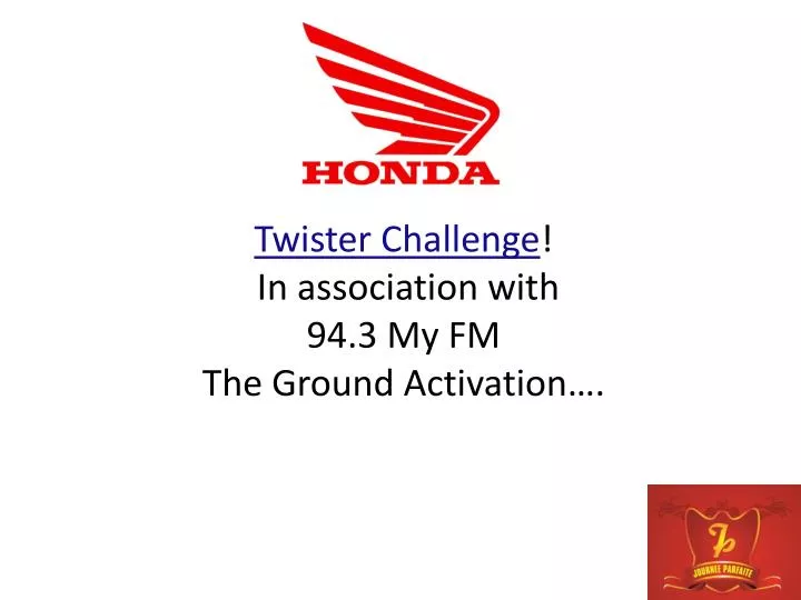 twister challenge in association with 94 3 my fm the ground activation