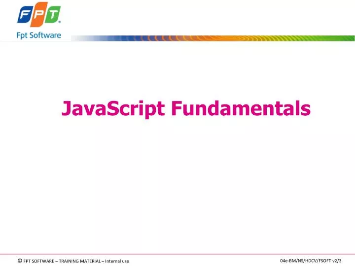 javascript fundamentals