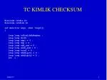 TC KIMLIK CHECKSUM - slide 1