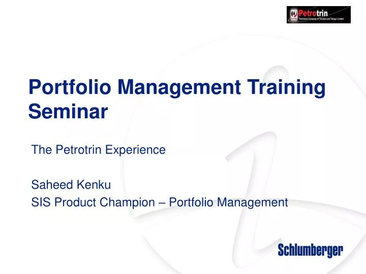 portfolio management training seminar