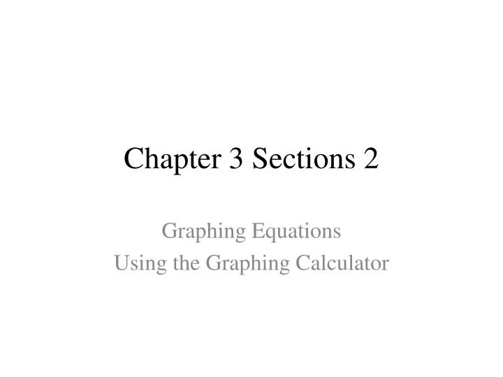 chapter 3 sections 2