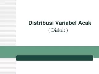 distribusi variabel acak