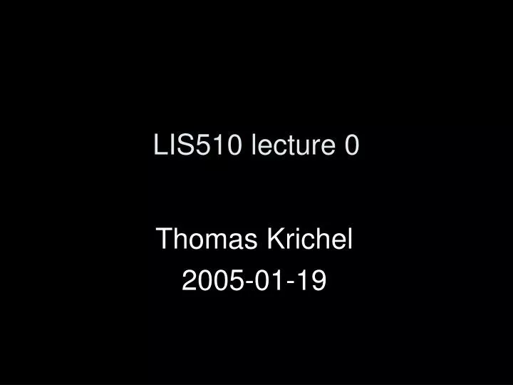 thomas krichel 2005 01 19