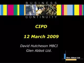 CIPD 12 March 2009