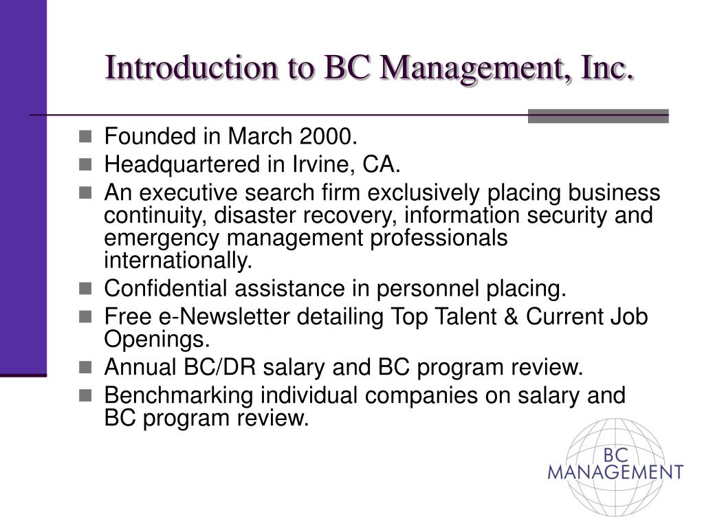 PPT - Global Business Continuity Management Solutions PowerPoint ...