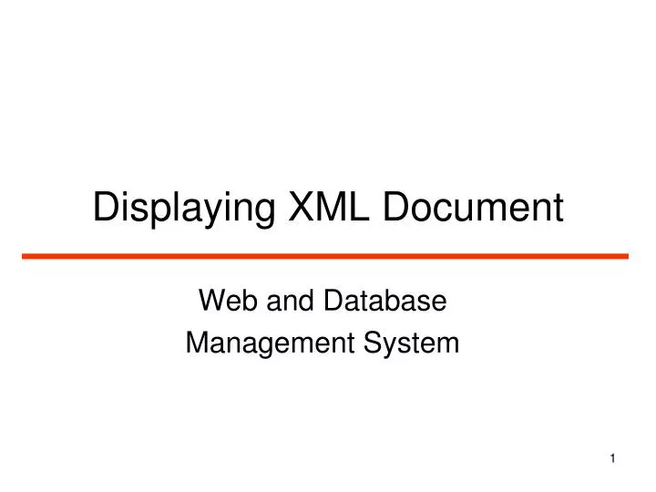 displaying xml document