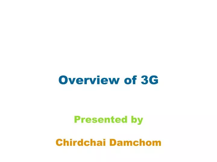 overview of 3g