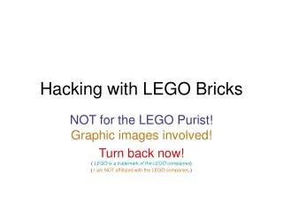 Hacking with LEGO Bricks