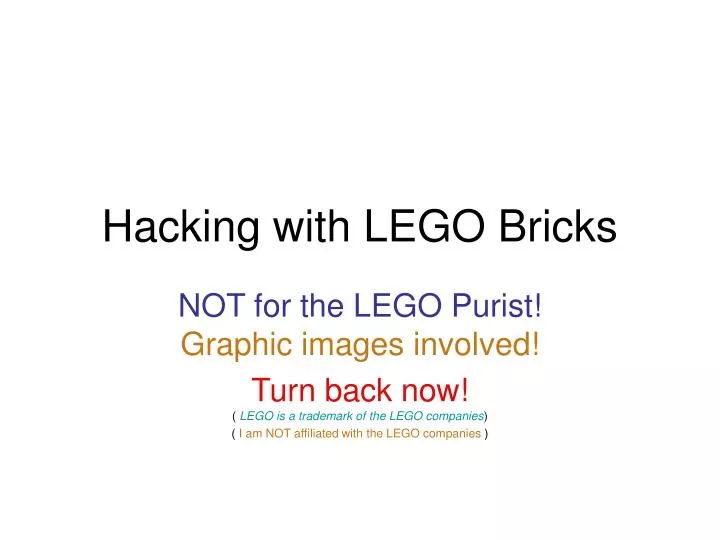 hacking with lego bricks