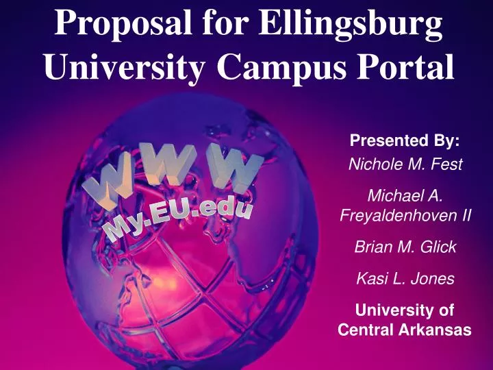 proposal for ellingsburg university campus portal