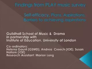 Guildhall School of Music &amp; Drama in partnership with