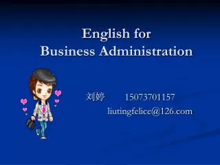 english for business administration