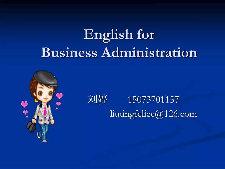 english for business administration