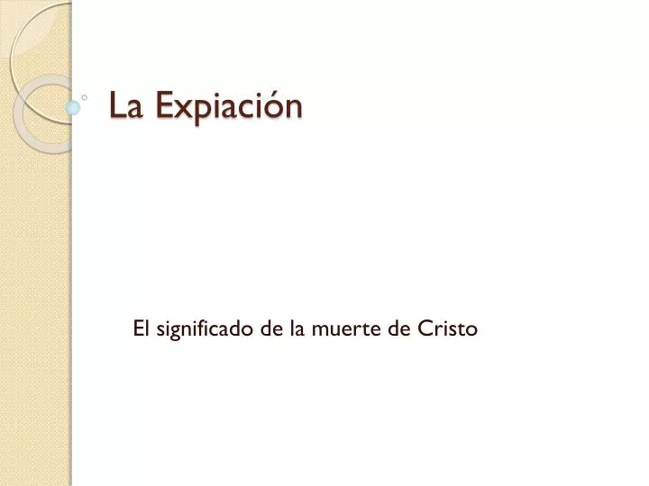 la expiaci n