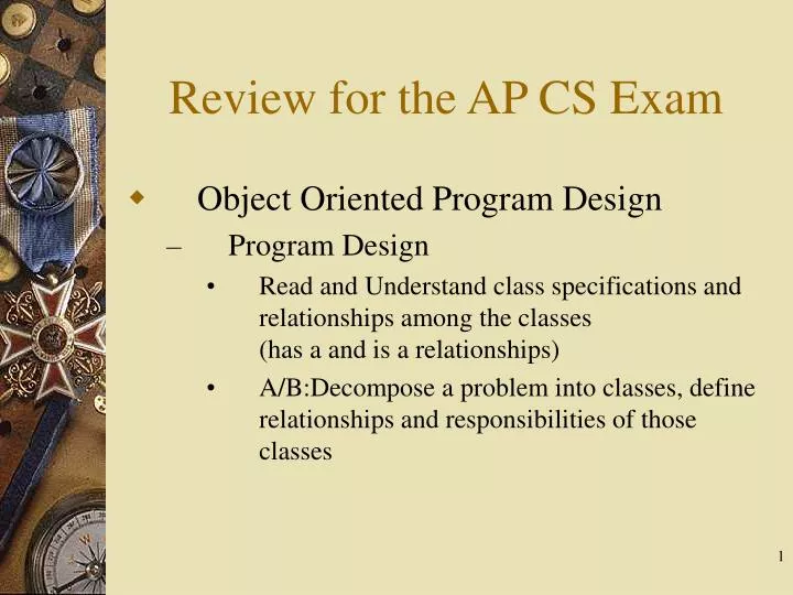 review for the ap cs exam