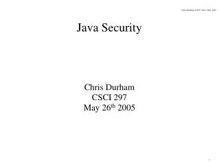 Java Security