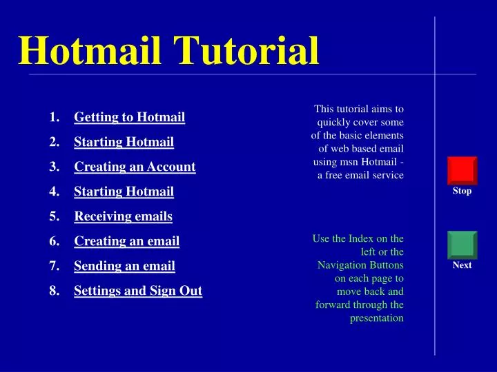 hotmail tutorial