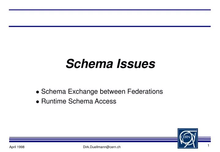 schema issues