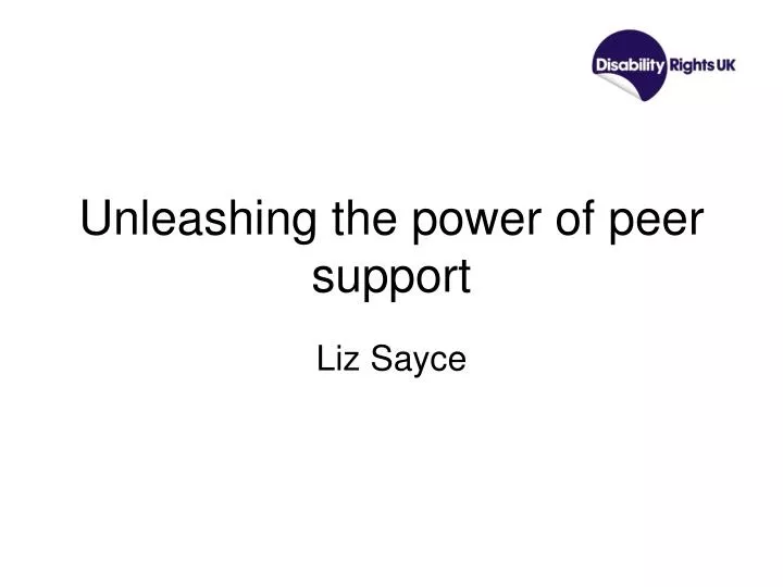 unleashing the power of peer support