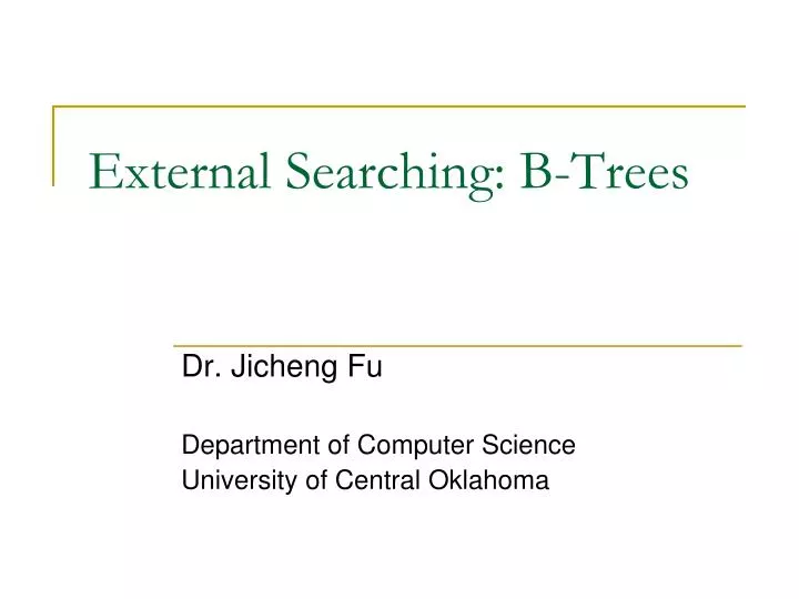 external searching b trees