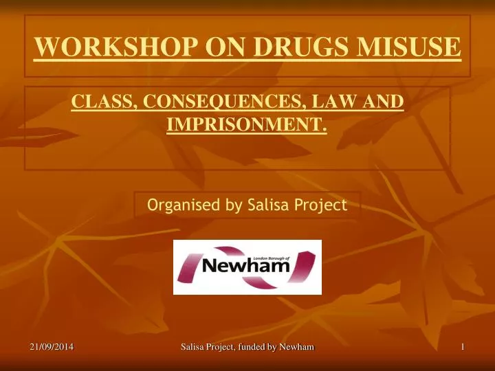 workshop on drugs misuse