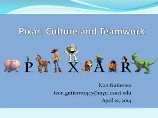 Pixar: Culture and Teamwork