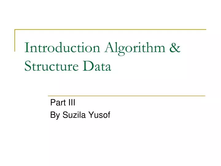 introduction algorithm structure data