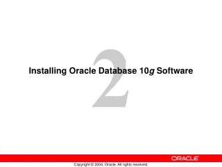 Installing Oracle Database 10 g Software