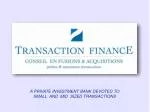 Specialized M&A Consultancy for Small to Mid-Sized Transactions in Paris - slide 1