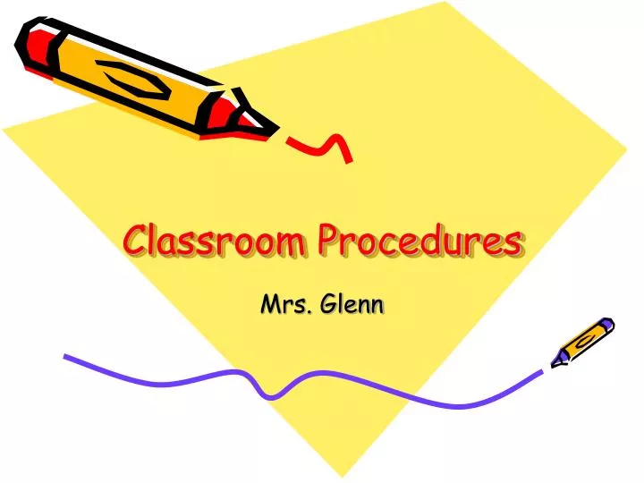classroom procedures