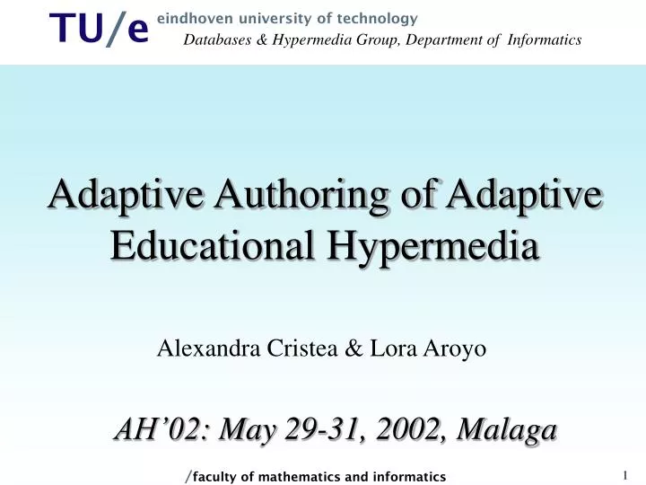 adaptive authoring of adaptive educational hypermedia