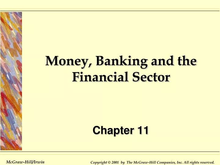 money banking and the financial sector