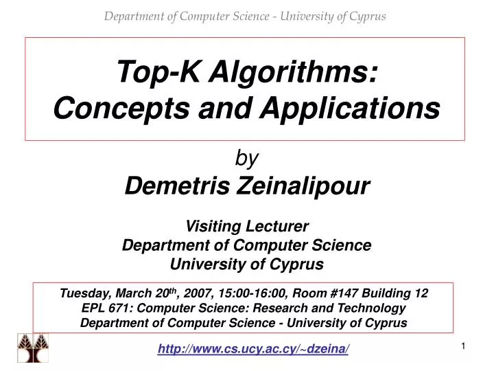 top k algorithms concepts and applications