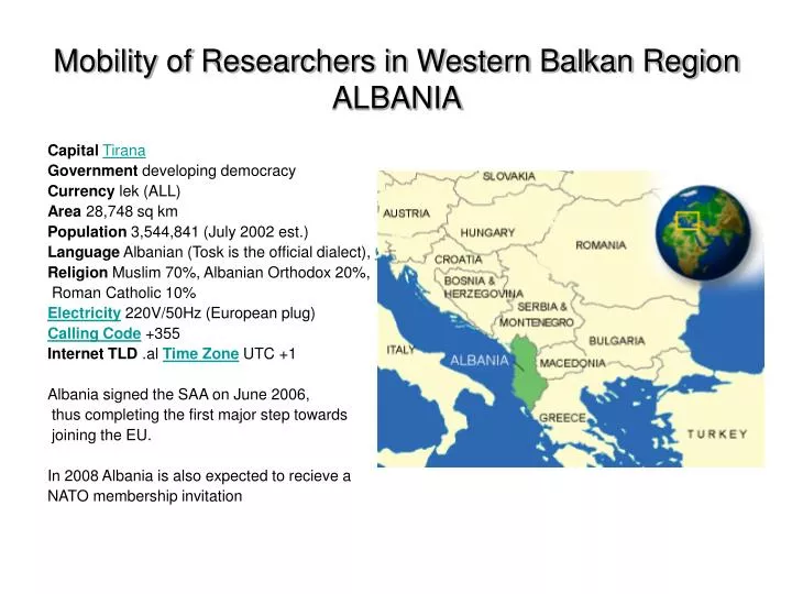 mobility of researchers in western balkan region albania