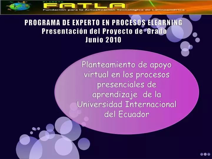 programa de experto en procesos elearning presentaci n del proyecto de grado junio 2010