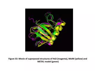 Figure S3: Movie of superposed structures of HslJ (magenta), MxiM (yellow) and