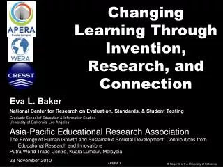 Changing Learning Through Invention, Research, and Connection
