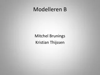 modelleren b