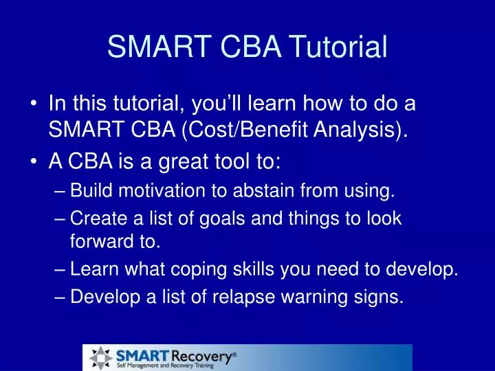 smart cba tutorial