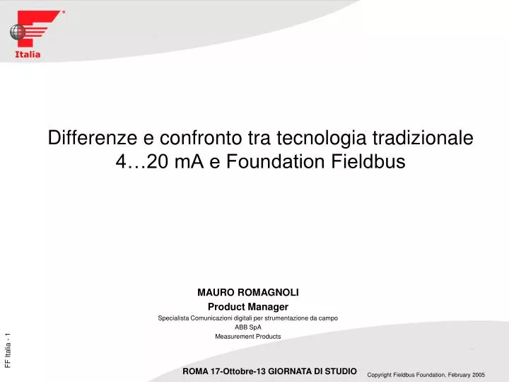 differenze e confronto tra tecnologia tradizionale 4 20 ma e foundation fieldbus