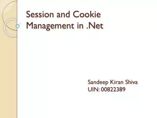 Session and Cookie Management in .Net