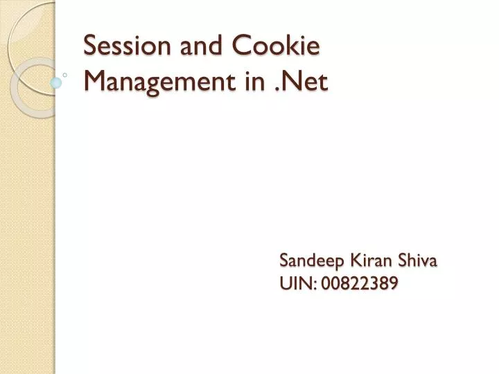 session and cookie management in net