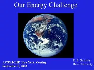 Our Energy Challenge