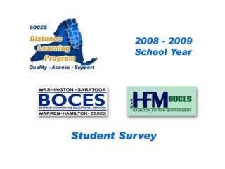 Distance Learning Student Response Profile and Totals